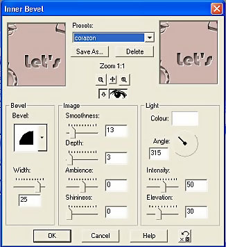 Border bevel