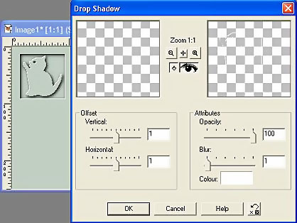 Drop shadow setings